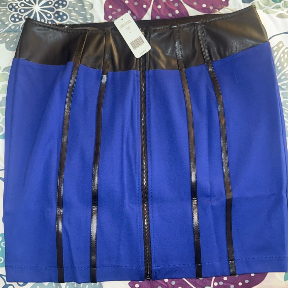 Vegan Leather Combo  Modern Skirt